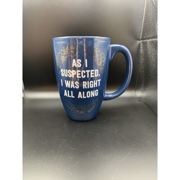 Mug Extra Large As I Suspected I Was Right All Along Threshold Blue Gold White - Picture 3 of 7